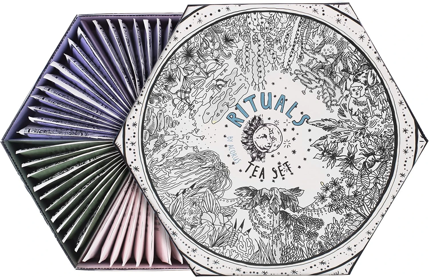 ACORUS | Surtido de Té Rituals | Caja de regalo con 6 tés surtidos naturales | 60 bolsitas de té