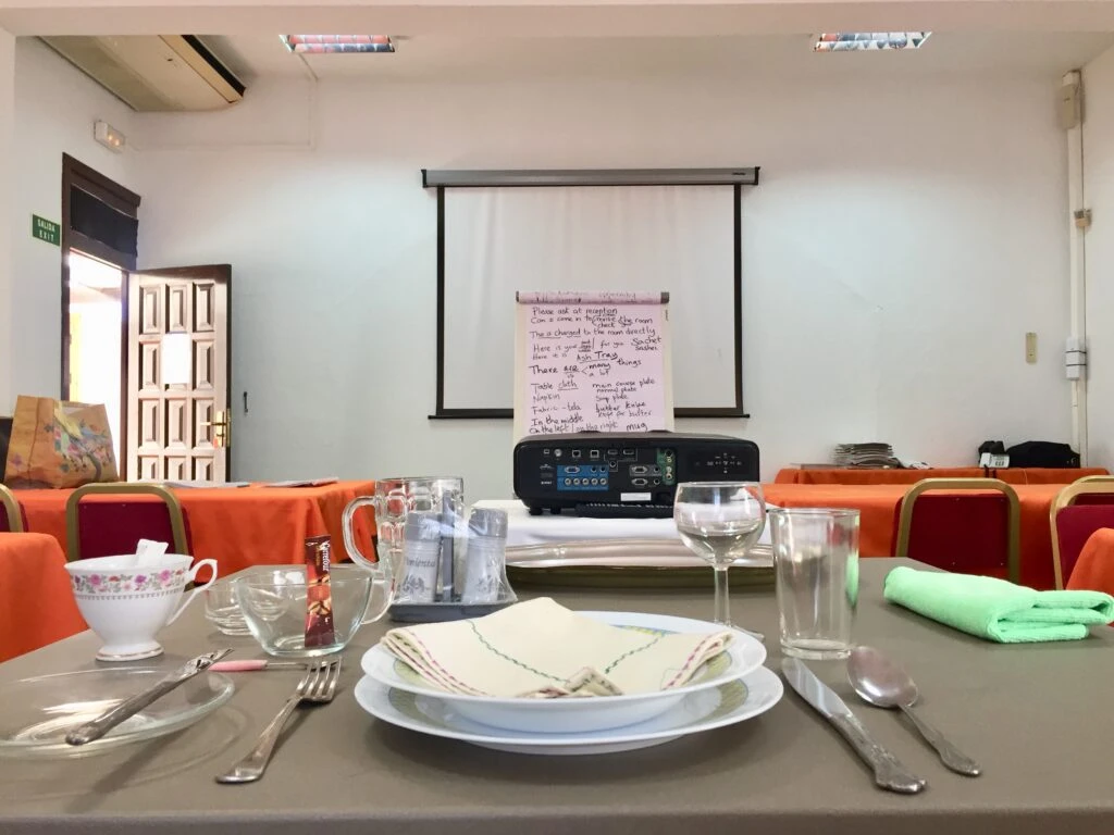 Clases de inglés para hostelería en hoteles.